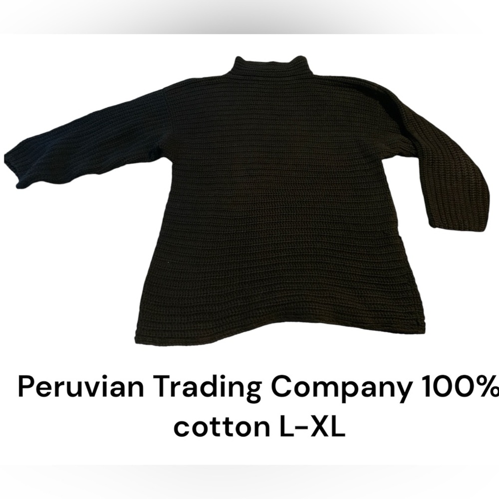 Excellent condition Peruvian 🇵🇪 Trading Co. 100% Cotton L-XL knitted sweater